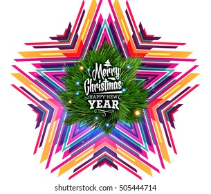 Christmas Design and Elements for Christmas and New Year 2017 Invitations, Placards, Flyers, Posters and Banners - Vector Illustration