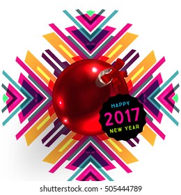 Diseño de Navidad y elementos para Navidad y Año Nuevo 2017 Invitaciones, carteles, volantes, afiches y carteles - Ilustración vectorial
