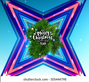 Diseño de Navidad y elementos para Navidad y Año Nuevo 2017 Invitaciones, carteles, volantes, afiches y carteles - Ilustración vectorial