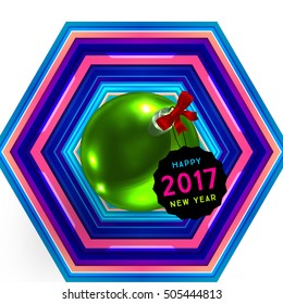 Christmas Design and Elements for Christmas and New Year 2017 Invitations, Placards, Flyers, Posters and Banners - Vector Illustration