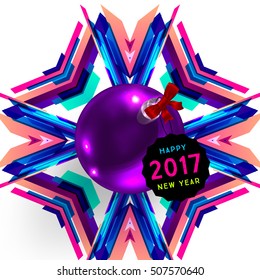 Diseño de Navidad y elementos para Navidad y Año Nuevo 2017 Invitaciones, carteles, volantes, afiches y carteles - Ilustración vectorial