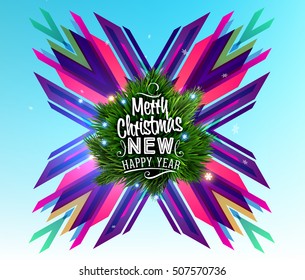 Christmas Design and Elements for Christmas and New Year 2017 Invitations, Placards, Flyers, Posters and Banners - Vector Illustration