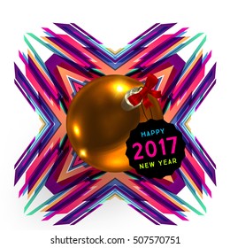 Christmas Design and Elements for Christmas and New Year 2017 Invitations, Placards, Flyers, Posters and Banners - Vector Illustration