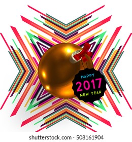 Christmas Design and Elements for Christmas and New Year 2017 Invitations, Placards, Flyers, Posters and Banners - Vector Illustration