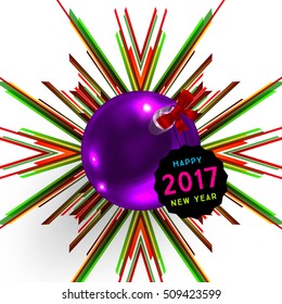 Christmas Design and Elements for Christmas and New Year 2017 Invitations, Placards, Flyers, Posters and Banners - Vector Illustration
