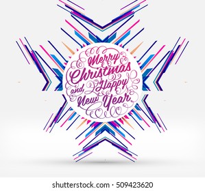 Christmas Design and Elements for Christmas and New Year 2017 Invitations, Placards, Flyers, Posters and Banners - Vector Illustration