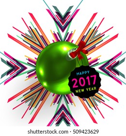 Weihnachtsdesign und Elemente für Einladungen, Plakate, Flyer, Poster und Banner zum Neujahr 2017 - Vektorgrafik