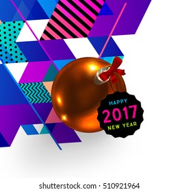 Diseño de Navidad y elementos para Navidad y Año Nuevo 2017 Invitaciones, carteles, volantes, afiches y carteles - Ilustración vectorial