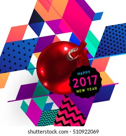 Diseño de Navidad y elementos para Navidad y Año Nuevo 2017 Invitaciones, carteles, volantes, afiches y carteles - Ilustración vectorial