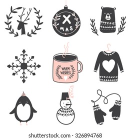 Christmas design elements set