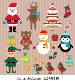 Christmas design elements vector set