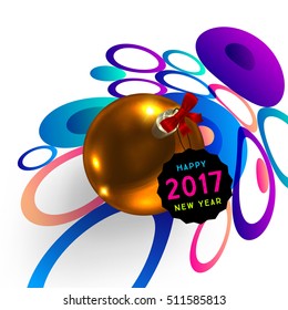 Christmas Design and Elements for Xmas and New Year 2017 Invitations, Placards, Flyers, Posters and Banners - Vector Illustration