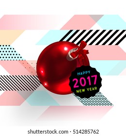 Christmas Design and Elements for Xmas and New Year 2017 Invitations, Placards, Flyers, Posters and Banners - Vector Illustration