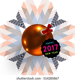 Diseño de Navidad y elementos para Navidad y Año Nuevo 2017 Invitaciones, carteles, volantes, afiches y carteles - Ilustración vectorial