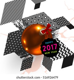 Christmas Design and Elements for Xmas and New Year 2017 Invitations, Placards, Flyers, Posters and Banners - Vector Illustration