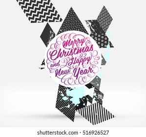 Weihnachtsdesign und Elemente für Einladungen, Plakate, Flyer, Poster und Banner zum Weihnachtsfest 2017 - Vektorgrafik