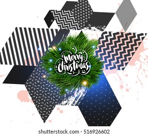 Christmas Design and Elements for Xmas and New Year 2017 Invitations, Placards, Flyers, Posters and Banners - Vector Illustration