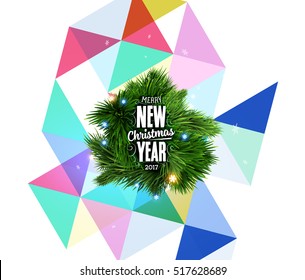 Christmas Design and Elements for Xmas and New Year 2017 Invitations, Placards, Flyers, Posters and Banners - Vector Illustration