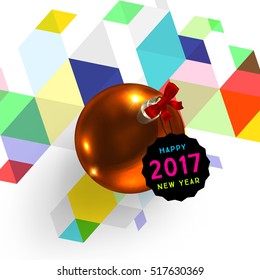 Christmas Design and Elements for Xmas and New Year 2017 Invitations, Placards, Flyers, Posters and Banners - Vector Illustration