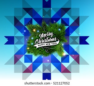 Christmas Design and Elements for Xmas and New Year 2017 Invitations, Placards, Flyers, Posters and Banners - Vector Illustration
