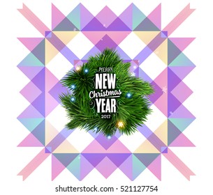 Christmas Design and Elements for Xmas and New Year 2017 Invitations, Placards, Flyers, Posters and Banners - Vector Illustration