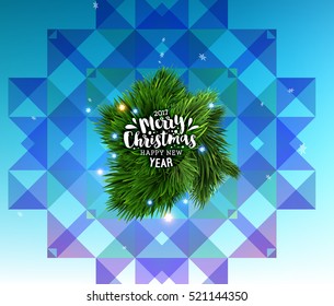 Christmas Design and Elements for Xmas and New Year 2017 Invitations, Placards, Flyers, Posters and Banners - Vector Illustration