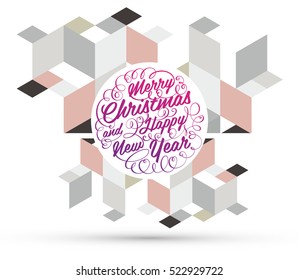 Christmas Design and Elements for Xmas and New Year 2017 Invitations, Placards, Flyers, Posters and Banners - Vector Illustration