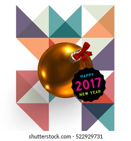 Christmas Design and Elements for Xmas and New Year 2017 Invitations, Placards, Flyers, Posters and Banners - Vector Illustration