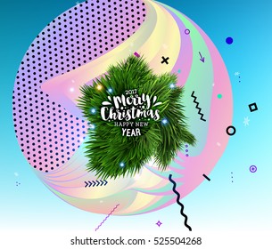 Diseño de Navidad y elementos para Navidad y Año Nuevo 2017 Invitaciones, carteles, volantes, afiches y carteles - Ilustración vectorial