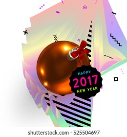 Diseño de Navidad y elementos para Navidad y Año Nuevo 2017 Invitaciones, carteles, volantes, afiches y carteles - Ilustración vectorial