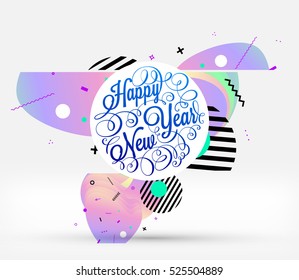 Christmas Design and Elements for Xmas and New Year 2017 Invitations, Placards, Flyers, Posters and Banners - Vector Illustration