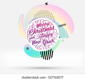 Diseño de Navidad y elementos para Navidad y Año Nuevo 2017 Invitaciones, carteles, volantes, afiches y carteles - Ilustración vectorial
