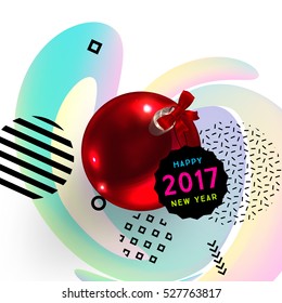 Diseño de Navidad y elementos para Navidad y Año Nuevo 2017 Invitaciones, carteles, volantes, afiches y carteles - Ilustración vectorial
