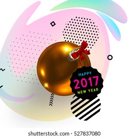 Christmas Design and Elements for Xmas and New Year 2017 Invitations, Placards, Flyers, Posters and Banners - Vector Illustration