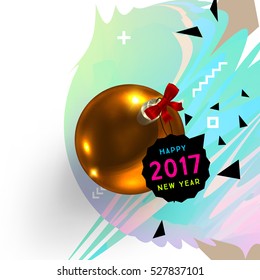 Diseño de Navidad y elementos para Navidad y Año Nuevo 2017 Invitaciones, carteles, volantes, afiches y carteles - Ilustración vectorial