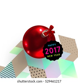 Christmas Design and Elements for Xmas and New Year 2017 Invitations, Placards, Flyers, Posters and Banners - Vector Illustration