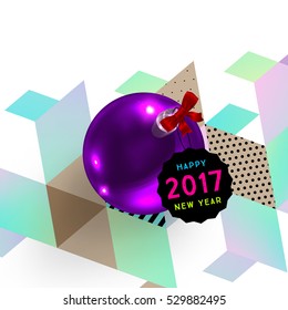 Diseño de Navidad y elementos para Navidad y Año Nuevo 2017 Invitaciones, carteles, volantes, afiches y carteles - Ilustración vectorial