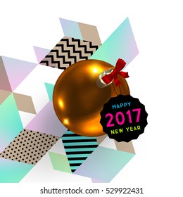 Christmas Design and Elements for Xmas and New Year 2017 Invitations, Placards, Flyers, Posters and Banners - Vector Illustration