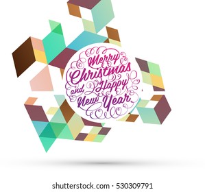 Diseño de Navidad y elementos para Navidad y Año Nuevo 2017 Invitaciones, carteles, volantes, afiches y carteles - Ilustración vectorial