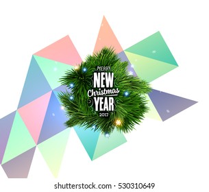 Diseño de Navidad y elementos para Navidad y Año Nuevo 2017 Invitaciones, carteles, volantes, afiches y carteles - Ilustración vectorial