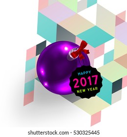 Christmas Design and Elements for Xmas and New Year 2017 Invitations, Placards, Flyers, Posters and Banners - Vector Illustration