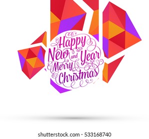 Christmas Design and Elements for Xmas and New Year 2017 Invitations, Placards, Flyers, Posters and Banners - Vector Illustration
