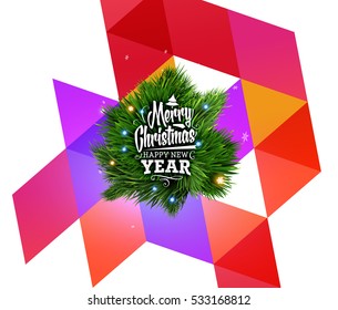 Christmas Design and Elements for Xmas and New Year 2017 Invitations, Placards, Flyers, Posters and Banners - Vector Illustration