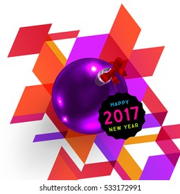 Christmas Design and Elements for Xmas and New Year 2017 Invitations, Placards, Flyers, Posters and Banners - Vector Illustration