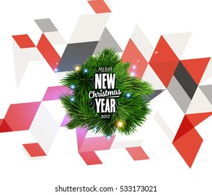 Diseño de Navidad y elementos para Navidad y Año Nuevo 2017 Invitaciones, carteles, volantes, afiches y carteles - Ilustración vectorial