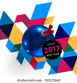 Christmas Design and Elements for Xmas and New Year 2017 Invitations, Placards, Flyers, Posters and Banners - Vector Illustration