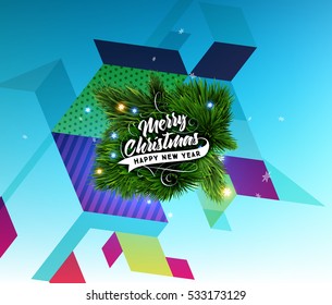 Diseño de Navidad y elementos para Navidad y Año Nuevo 2017 Invitaciones, carteles, volantes, afiches y carteles - Ilustración vectorial