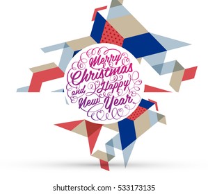 Weihnachtsdesign und Elemente für Einladungen, Plakate, Flyer, Poster und Banner zum Weihnachtsfest 2017 - Vektorgrafik