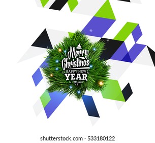 Christmas Design and Elements for Xmas and New Year 2017 Invitations, Placards, Flyers, Posters and Banners - Vector Illustration
