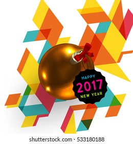 Christmas Design and Elements for Xmas and New Year 2017 Invitations, Placards, Flyers, Posters and Banners - Vector Illustration